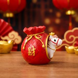 TEMU 2026년 설날 소년년 돈가방 피규어 - 좋은 상징이 있는 레진 수집용 조각상, 실내/가정 및 사무실 장식, 전기 불필요, 크리스마스, 할로윈, 부활절, 아버지의 날 등에 적합