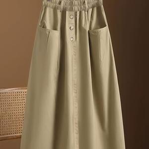 TEMU 캐주얼 스커트 여성 의류 2종 신상 롱 스커트 가을 겨울 착용
