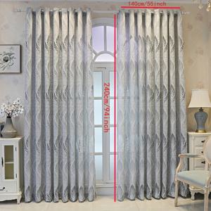 TEMU 1pc 유럽 커튼 레트로 그레이 중공 깃털 잎무늬 자카드 커튼 거실, 침실, 부엌, 욕실, 홈 데코, 방 장식에 적합합니다