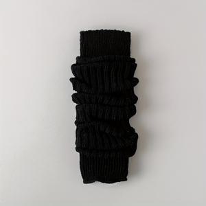 TEMU 골지 니트 레그 워머, 따뜻하고 편안한 솔리드 크루 양말, 여성용 스타킹 및 양말류