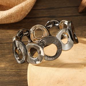 TEMU 빈티지 탄성 로프 팔찌, 구리-골드 도금.