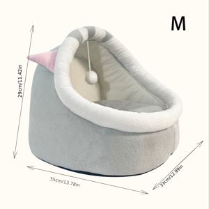 TEMU 귀여운 고양이 침대 1개, 부드러운 새끼고양이 매트, 통기성 좋은 고양이 집, 사계절용 대형/중형/소형 고양이 수면 바구니