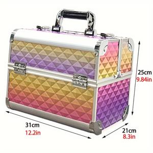 TEMU 메이크업 도구 보관함용 워터 큐브, 네일 폴리쉬 및 메이크업 아티스트용 알루미늄 케이스