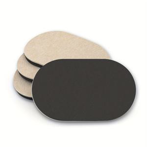 TEMU ZR 브랜드 가구 슬라이더 4개 팩, 의자 다리 및 가구 다리용 타원형 펠트 글라이더, 무거운 가구를 쉽게 움직일 수 있는 9.4인치 길이 재사용 가능한 하드 플로어 보호대, 비금속 소재