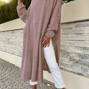 TEMU 플러스 사이즈 - 2024년 롱 캐주얼 후드 원피스 & 스커트 (디렉셔널 개발)