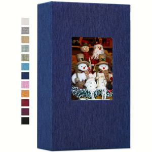 TEMU Ausnora 리넨 포토 앨범 - 300포켓, 패브릭 커버, 4x6 사진용 슬립인 디자인 - 결혼식, 기념일, 가족 추억 및 크리스마스 선물에 완벽함