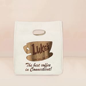 TEMU 1개 스타즈 할로우 루크의 커피 패턴 런치 쿨러백 휴대용 보온 캔버스 도시락 토트 보온 식품 보관백 선생님 선물 코네티컷 최고의 커피, 스타즈 할로우 선물, 비식품 접촉