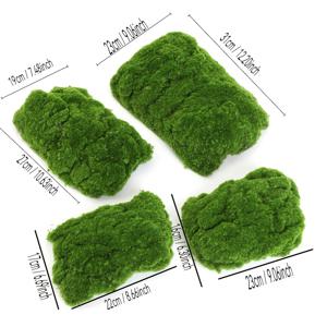 TEMU 크리스마스, 발렌타인데이 및 결혼식 장식에 적합한 1개/4개 팩, 모조 이끼 돌, 이끼 잔디, 플록 이끼 블록, 모피 돌 크기 일치하는 풍경 장식 장식품, 부드러운 장식