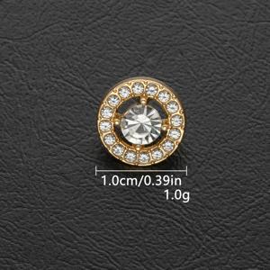 TEMU 10개입, 라운드 홀로우 고급 메탈 스몰 버튼 (라인스톤 장식), 여성 코트, 셔츠, 시폰 블라우스, 스웨터, 정장, 드레스, 트렌치 코트, 재킷, 신발, 모자, 가방, 휴대폰 케이스, 펜던트, 핸드메이드 DIY 액세서리용 다용도 장식 단추