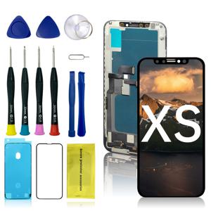 TEMU 아이폰 XS LCD 스크린 교체용 5.8인치 프레임 어셈블리 및 3D 터치스크린 디지타이저, 수리 도구 키트 포함, 보호 필름 및 실링 접착제 (A1920, A2097, A2099, A2100 호환)