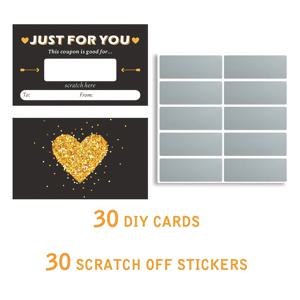 TEMU 데이 스크래치 카드, 러브 쿠폰, 커플 고백 카드, 기념일, 데이, 데이트 나이트, 생일을 위한 로맨틱 선물, 하트 모양 카드