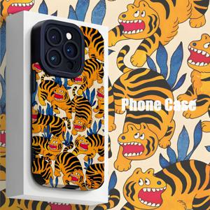 TEMU 휴대폰 케이스 - 아이폰 16 Pro Max 케이스용 TPU 패턴에 적합한 호랑이 일러스트, 아이폰 15 Pro Max/14/16 Plus/15/13 Pro/12/11/7/8 Plus/X/Xr/Xs Max와 호환, 고품질 특징