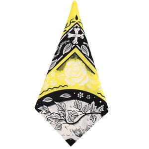 TEMU 스트리트 스타일 해골 머리 화살 빈티지 스카프 정사각형 타월, 힙합, , 죽은 자의 날, 100% 폴리에스터, 경량, 기계 세척 가능, 드라이클리닝 불가, 초상화 패턴, 뜨개질 직조 방법, 인쇄 장인 정신, 자석 없음, 죽은 자의 날