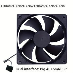 TEMU 사이클론 히어로 컴퓨터 케이스 쿨링 팬, LED 없음, 8cm/9cm/12cm 팬, 데스크탑 PC 12V 무소음 팬, CPU 팬