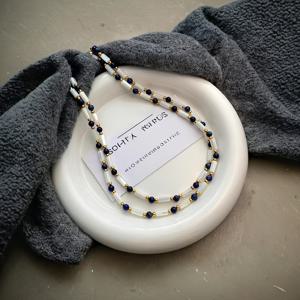 TEMU 자연석 비즈로 제작된 정교하게 제작된 목걸이. 누구에게나 적합하며, 연중 사용에 완벽하며, 일상복으로 뿐만 아니라 특별한 행사에도 좋습니다.