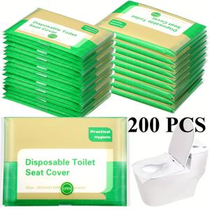 TEMU 200개 휴대용, 위생적인 종이 보호자 - 여행, 변기 교육, 학교, 캠핑 및 공공 화장실용|화장지|변기커버
