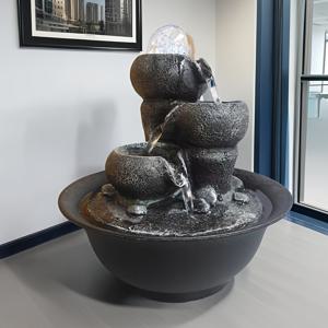 TEMU 1개 젠 데스크탑 물줄기 분수 장식 - 조용한 LED 조명으로 실내 워터스케이프 장식, 예술적 분위기 강화, 발렌타인데이/크리스마스/졸업/집들이 선물|수경