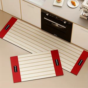 TEMU 2pcs 줄무늬 소프트 다이아토마세스 이스턴 플로어 매트, 흡수성 미끄럼 방지 욕실 매트, 부드러운 빠른 건조 욕실 매트, 세탁 매트, 문 매트, 발 매트 - 미끄럼 방지, 편안함, 샤워 매트, 욕실 장식에 적합, 완벽한 선물, 주방 바닥 매트|발매트