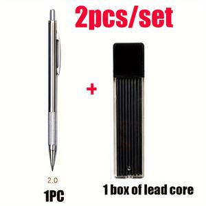 TEMU 2개/세트 실버 스테인리스 스틸 자동연필, 선생님 선물, 학용품, 학교 및 사무용품에 완벽한 글로벌 시장에서 사랑받는 자동연필!