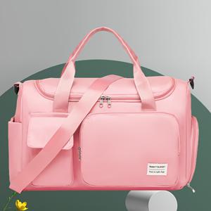 TEMU 대용량 접이식 피트니스 가방, 짧은 거리 토트 스포츠 가방, 독립적인 신발 수납 공간, 여성용 다기능 여행 가방