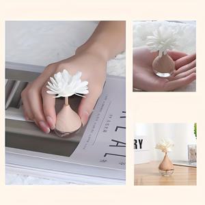 TEMU 유럽 스타일 심플 빈 향수병 자동차 벤트 클립 포함, 데스크탑 방향제 디퓨저, 침실/욕실/거실용 리필 가능 센스 디스펜서