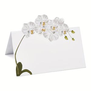 TEMU 36개입 화이트 오르키드 식판 카드 | 3D 접이식 디자인 (장미, 유칼립투스 잎), 웨딩, 약혼, 발렌타인데이, 어버이날 등에 적합
