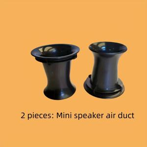 TEMU 2개 2.6인치 직경, 2.9인치 길이 ABS 스피커 공기 배관 튜브 3-4인치 스피커용: 이중 헤드 원통형 디자인, 부드러운 표면, 내구성, 사운드 품질 향상, 배터리 필요 없음