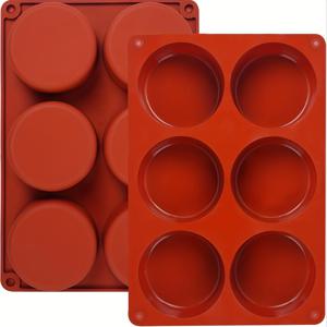 TEMU 1개/2개 - 실리콘 에그 바이트 몰드 깊은 3인치 프릿타 베이킹 팬, 비스틱 라운드 모양의 계란 샌드위치, 잉글리시 머핀, 치즈케이크, 디너 롤용