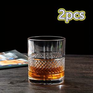 TEMU 2개/4개 빈티지 휘스키 글라스 - 6.93 온스 (약 220그램) - 보우든, 테킬라, 보드카, 스코치 브랜디, 및 스피릿을 즐기기에 적합 - 집들이 선물 - 남성을 위한 특별한 선물