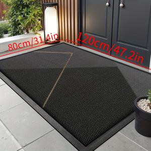 TEMU 1pc 내구성 있는 겨울 태양 탄성 킹 스프레이 온 잉크 금속 텍스처 피크/경관 산 문 매트 - 무게가 있는 미끄럼 방지 PVC 뒷면, 높은 탄성 야외 입구 매트, 파티오, 마당, 복도, 가정 장식, 파티오 매트, 마당 액세서리, 우아한 가정 액세서리, 높은 탄성 PVC