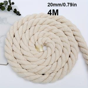 TEMU 20mm 로프 - 1.5m/4m/8m 꼰 로프, 공예, 홈 데코 및 축제 장식용, 직조 공예, 홈 데코, 재봉 및 주얼리 장식 및 파티 장식에 적합
