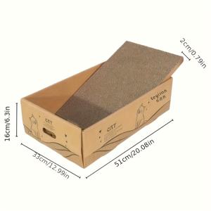 TEMU 고양이 스크래치 보드, 골판지, 초대형 와이드 캣 스크래칭 박스, 양면 카드보드 스크래쳐 포스트, 실내용 소형/중형/대형 고양이용, 가구 보호