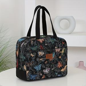 TEMU 대용량 포일 런치 백 | 휴대용 작업용 런치 캐리 백, 야외 피크닉, 학생 식사, 신학기 시즌에 적합, 비식품 접촉, 지퍼형 완전 밀폐, 나일론 소재