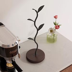 TEMU 스타일리시 트리 컵 홀더 - 모던 테이블 데코, 주방·거실·사무실용 공간절약형 컵 정리대 - 신혼집 선물 추천, 나무 커피 테이블 장식, 내추럴 우드 텍스처