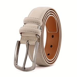 TEMU 젊은이와 중년 남성을 위한 패셔너블 스트리트 벨트, 통기성 펀치 없는 핀 버클 합금 버클-사이즈 조절 가능, 비즈니스 및 레저 장소에 적합, 의류 액세서리, 아버지의 날 선물, 가족이나 친구를 위한 생일 선물