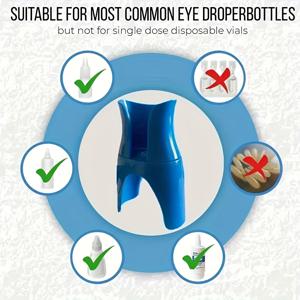 TEMU 재사용 가능한 눈방울 어댑터, 노인, 돌봄자, 가족을 위한 사용하기 쉬운 보조 도구. 대부분의 눈방울 병에 호환되는 휴대용 및 쉬운 청소 도구로 정확한 눈방울 액체 적용을 위한 도구입니다.