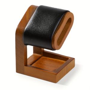 TEMU 두보아 니 오일브 가죽/슈퍼 섬유 시계 디스플레이 스탠드. 솔리드 우드 재질로 제작되어 소매점에서 시계를 전시하는 데 완벽합니다. 선물용으로도 훌륭한 선택입니다.|시계