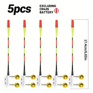 TEMU 5개 물고기 물고기 알람 - 이중 벨 장착 및 눈에 띄는 두꺼운 꼬리가 특징이며, 야간 낚시 장비, 로드 팁 라이트, 야간 낚시 야광봉, 래프트 로드, 바다 로드 알람 라이트, 낚시 추가 장비를 포함한 모든 낚시 시나리오에 적합합니다.