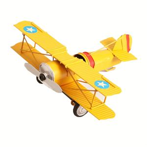 TEMU 1개 빈티지 철제 레트로 비행기 모형 수집용 공예, 미니어처 금속 비행기 장식, 거실 홈 데코