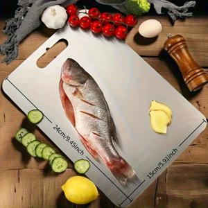 TEMU 주방용 티타늄 도마 - 손잡이 있는 식기세척기 안전 도마, 양면 샤르퀴트리 보드, 홈 카운터, 야외 캠핑, 집들이 선물, 할로윈 및 크리스마스 선물용