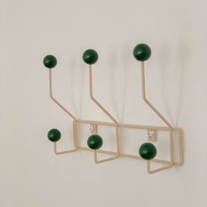 TEMU 크림색의 싱글 6구 창의적인 코트 랙, 복도, 거실 장식, 욕실 및 침실 문 뒤에 적합, 철제 재질.