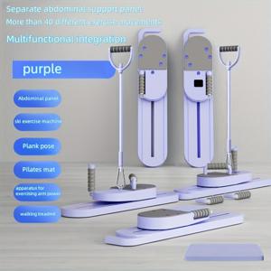 TEMU 10-in-1 올인원 다기능 스키 머신 & 보드 - 강력한 PP 바디 코어 트레이너, 조절 가능한 저항, 튼튼한 베이스 & 비전기식 디자인, 배터리 없음, 다리, 허리, 가슴, 팔용 홈 짐 장비 - 초보자에게 적합, 허리운동기구, 하체운동기구, 다리운동기구, 골반운동기구, 운동기구, 허벅지운동기구, 홈트레이닝운동기구