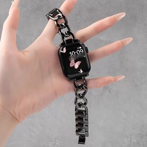 TEMU 최신 트렌디한 비즈니스 스타일 시계 스트랩, 스테인리스 스틸 메탈 디자인으로 통기성과 에너지 넘치는 젊은 느낌. 애플워치 10/9/8/7/6/5/4/3/2/1/Ultra 시리즈 호환 (38mm, 40mm, 41mm, 42mm, 44mm, 45mm), 고급스러운 중성 감각의 스마트워치 액세서리