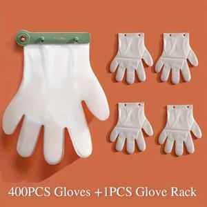 TEMU 400장 장갑 + 1개 장갑 클립, 편리한 일회용 장갑 + 장갑 클립, 주방용 벽걸이 장갑 홀더, 호텔용 걸이형 장갑 클립