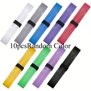 TEMU 미끄럼 방지 땀 흡수 PU 라켓 그립 10개, 혼합 색상, 테니스, 배드민턴, 스쿼시용으로 설계, 다용도로 사용 가능한 고그립 테이프 세트