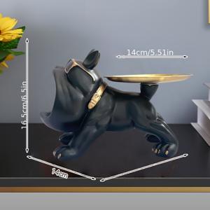 TEMU 1 불독 스토리지 트레이 장식, 레진 조각 공예, 책장 및 사무실 캐비닛 장식용, 할로윈, 크리스마스, 새해, 부활절 파티 장식, 이상적인 집들이 선물로 완벽한 선택, 강아지 테마 홈 데코