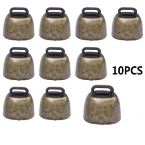 TEMU 5/10개 골동품 청동 소 종 - 크리스마스 장식용 내구성 있는 철제 농장 동물 종, 애완동물 방범 액세서리, 대형 링 소리 구리 종, 소, 말, 양 사육 및 휴일 장식용, 축제 종 | 빈티지 벨 디자인 | 내구성 있는 철제 종, 소 장식