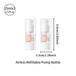 TEMU 2개/3개 프레스형 진공 물병, 출장용 리필형 여행용 물병, 스프레이 물병, 투명 플라스틱 여행용 세면도구 물병, 재사용 가능한 화장품 용기, 바디 로션, 파운데이션, 로션, 토너용 펌프 물병 디스펜서