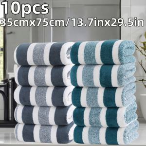 TEMU 10팩 대형 두꺼운 코랄 핸드 타월 - 초소프트 마이크로화이버 목욕 타월, 빠른 건조 흡수력, 멀티컬러 (,,,), 