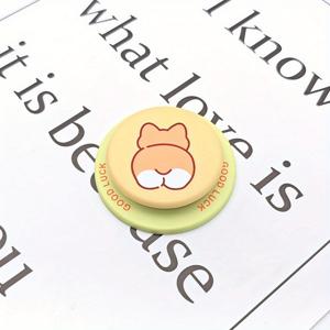 TEMU 1개 귀여운 동물 자석 휴대폰 홀더 - 사랑스러운 만화 동물 디자인, 강력한 자석 베이스, 내구성 있는 아크릴 소재, 스마트폰 및 태블릿에 적합, 가정 및 사무실 사용에 이상적, 귀여운 폰 케이스, 자석 그립 토크, 마그세프 그립 토크, 폰 홀더, 모바일 스탠드 홀더, 폰 스탠드|그립톡|케이스